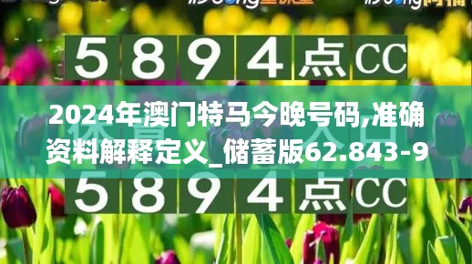 2024年澳门特马今晚号码,准确资料解释定义_储蓄版62.843-9