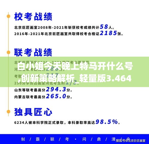 白小姐今天晚上特马开什么号,创新策略解析_轻量版3.464