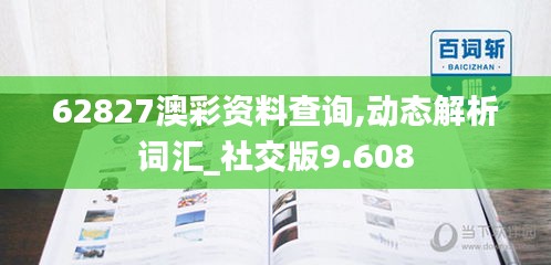 62827澳彩资料查询,动态解析词汇_社交版9.608