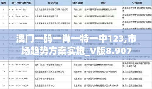 澳门一码一肖一特一中123,市场趋势方案实施_V版8.907