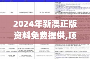 2024年新澳正版资料免费提供,项目管理推进方案_手游版17.126