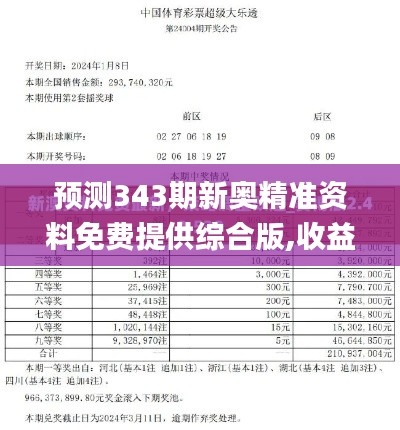 预测343期新奥精准资料免费提供综合版,收益成语分析落实_专属款14.543