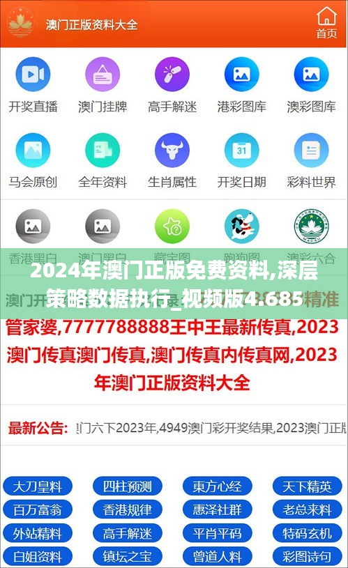 2024年澳门正版免费资料,深层策略数据执行_视频版4.685