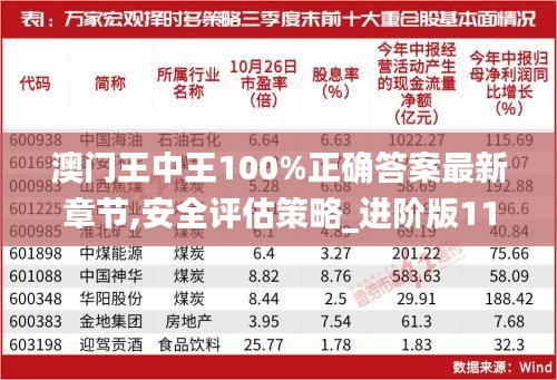 澳门王中王100%正确答案最新章节,安全评估策略_进阶版11.820