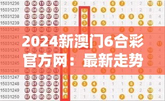 2024新澳门6合彩官方网：最新走势分析与开奖结果