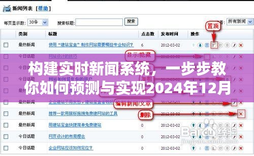 构建实时新闻系统，预测与实现指南（至2024年12月22日）