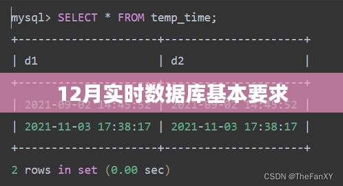 实时数据库系统基本要求解析