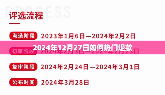 2024年热门退款攻略，12月27日操作指南