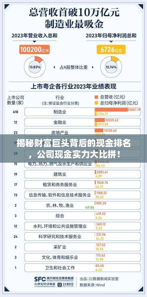 揭秘财富巨头背后的现金排名，公司现金实力大比拼！