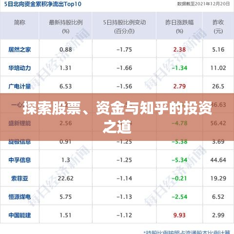 探索股票、资金与知乎的投资之道