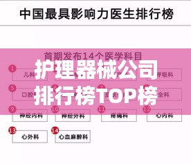 护理器械公司排行榜TOP榜及行业影响力解析